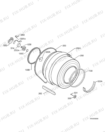 Взрыв-схема сушильной машины Aeg Electrolux T525 - Схема узла Functional parts 267